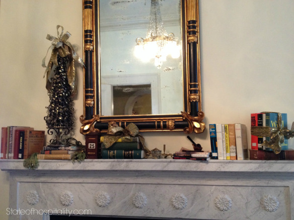 mansion book room mantel pic