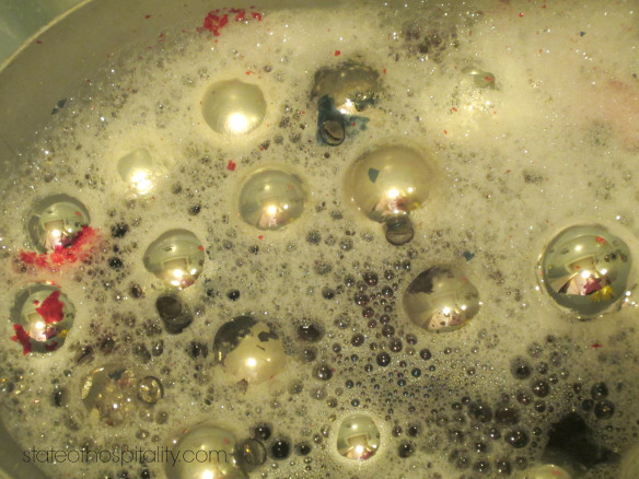 ornaments in bubbles pic