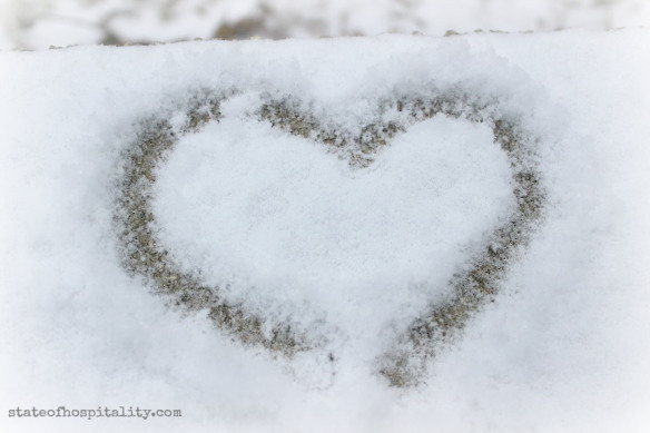 heart in snow