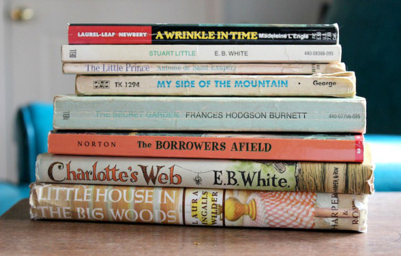 stack of children's books