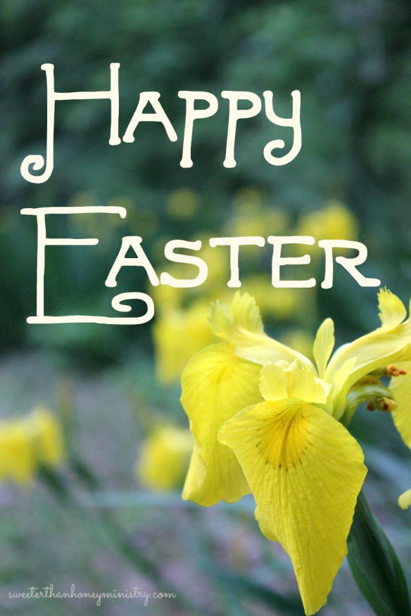 Happy Easter yellow iris