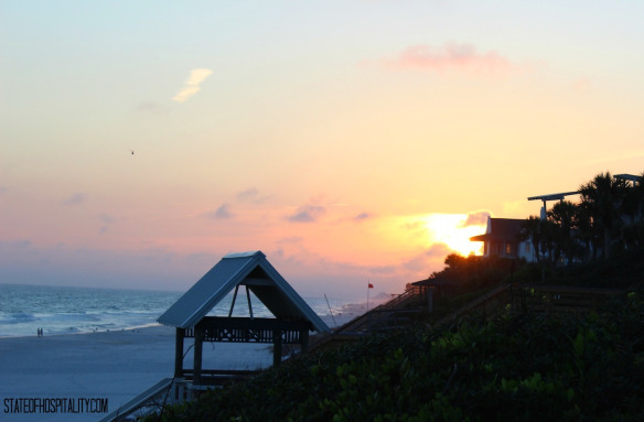 sunset on beach