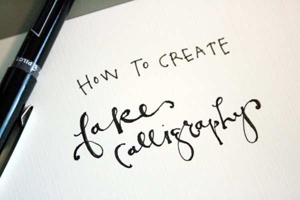 fake calligraphy